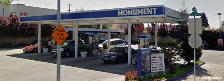 Monument Gas Service Station on111 East 14th Street, San Leandro CA
